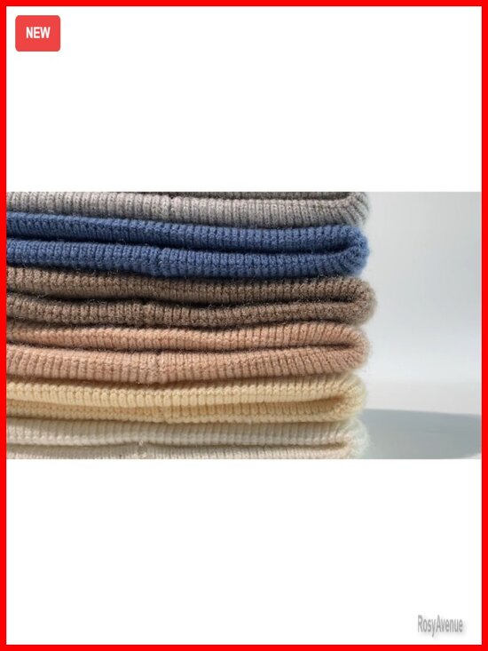 Double Layer Soft Beanie Hat for Women Men Winter Warm Skull Cap main image 4
